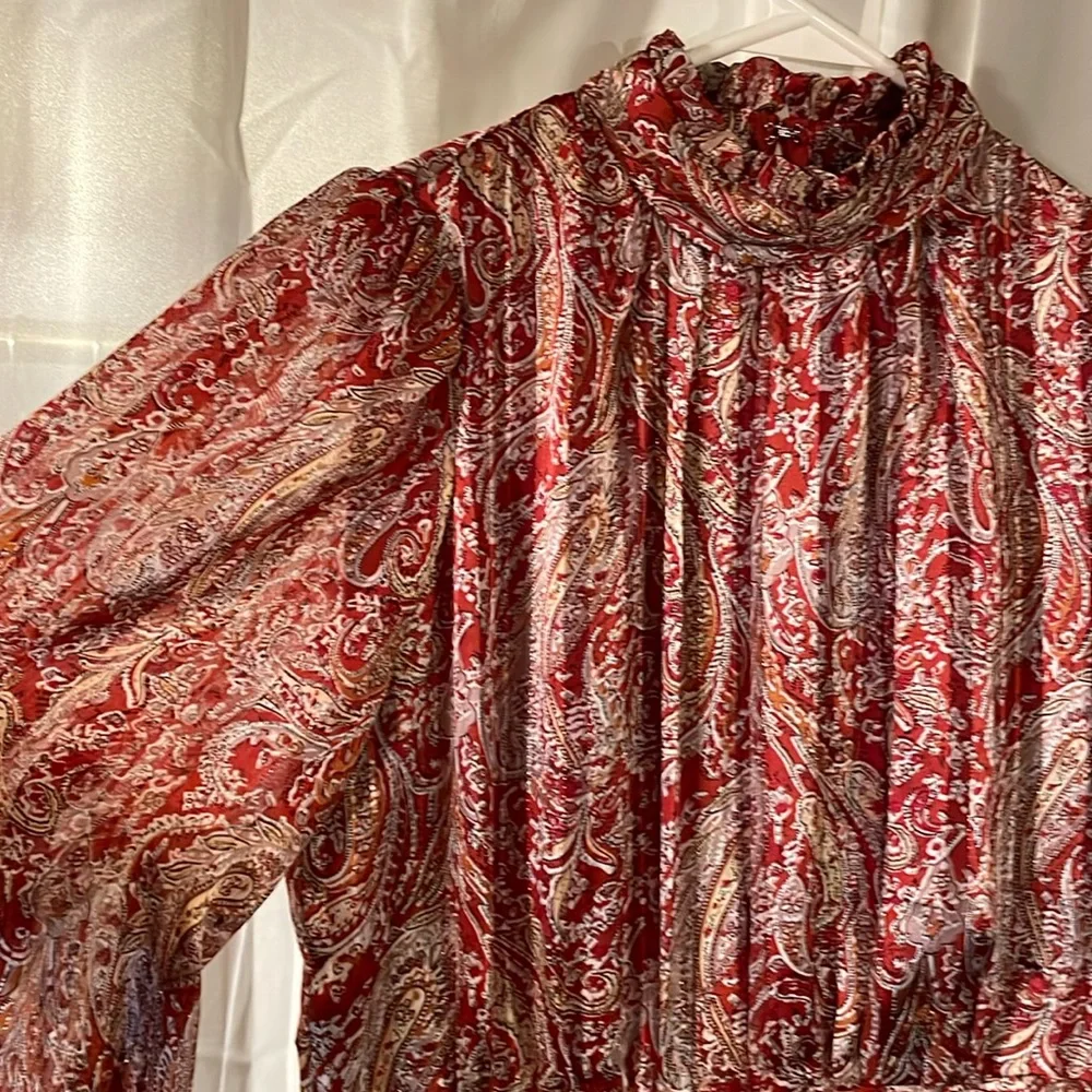 Lulus Paisley Long Sleeves Mini Cocktail Dress - Picture 8 of 13